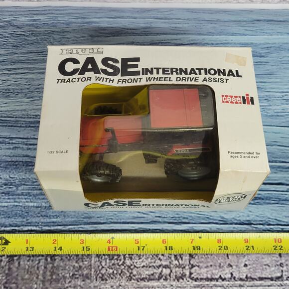 Vtg 1985 Ertl 1/32 scale Die-cast IH Case 2294 4wd w/frontend tractor red/black - Picture 2 of 9